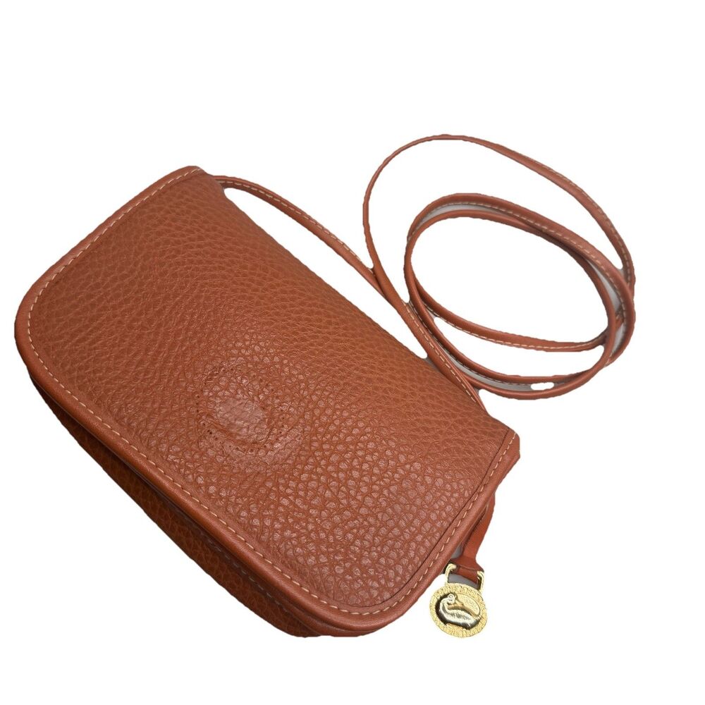 Vintage Dooney & Bourke Leather Crossbody Clutch Missing Front Patch GUC - Picture 1 of 16